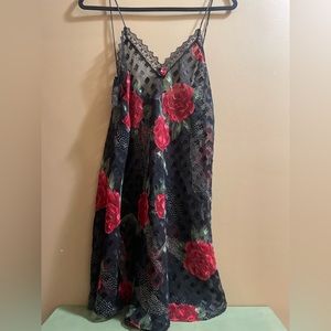 Vintage 90’s Sheer Rose Slip Dress